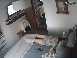 IP camera Female gentle masturbation